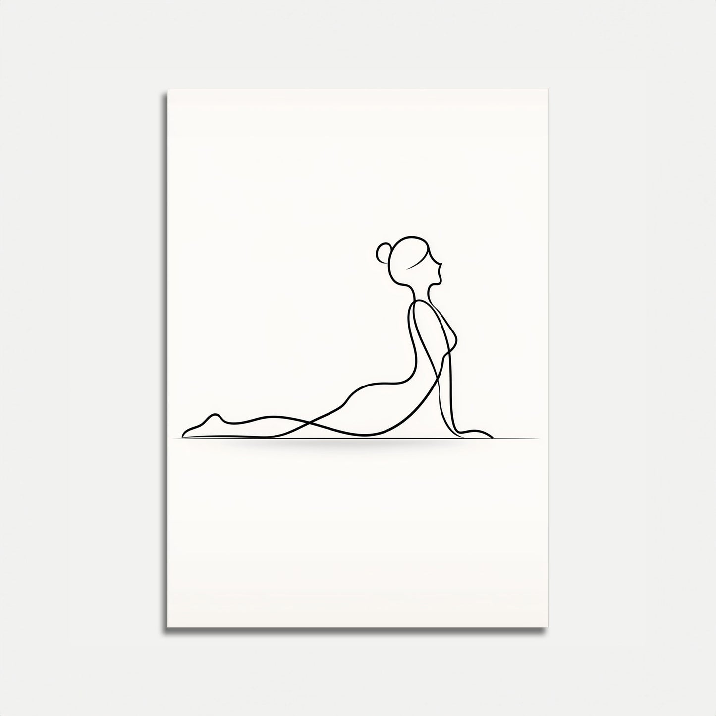 Affiche minimaliste de yoga fluide