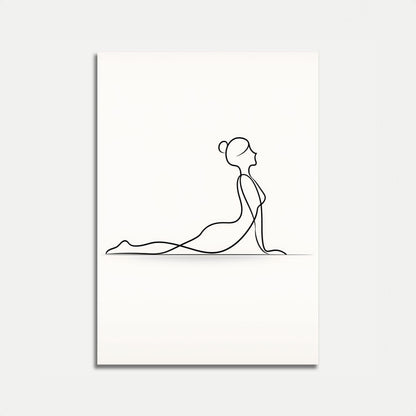 Affiche minimaliste de yoga fluide