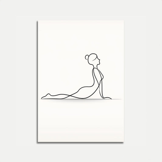 Affiche minimaliste de yoga fluide