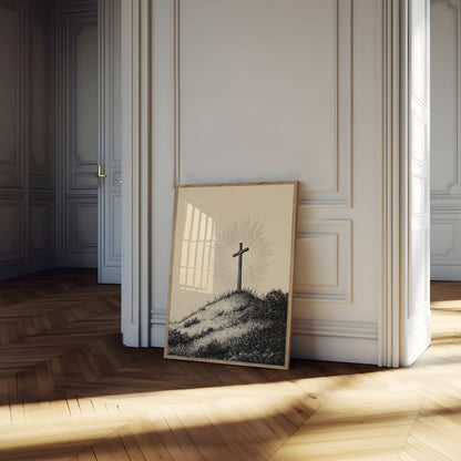 Divine Light Cross Poster