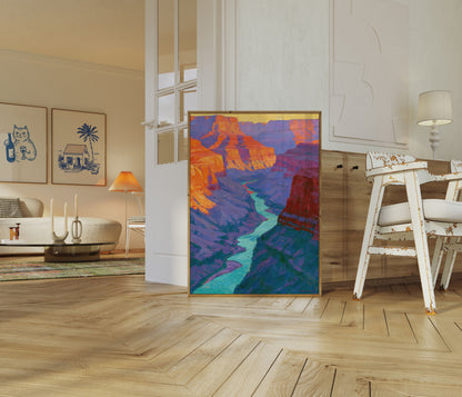 Großer Canyon Sonnenuntergang Ölgemälde Poster