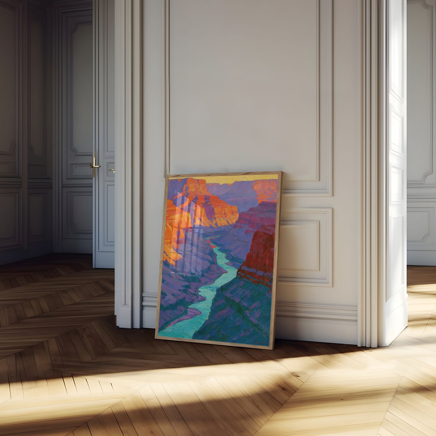 Großer Canyon Sonnenuntergang Ölgemälde Poster