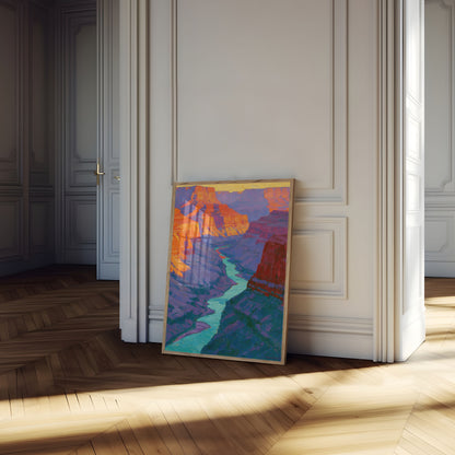 Großer Canyon Sonnenuntergang Ölgemälde Poster