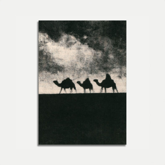 Wüstenkarawanen-Silhouette-Poster