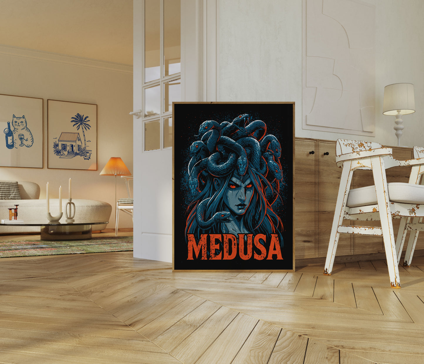 Medusa Mythological Snake Poster