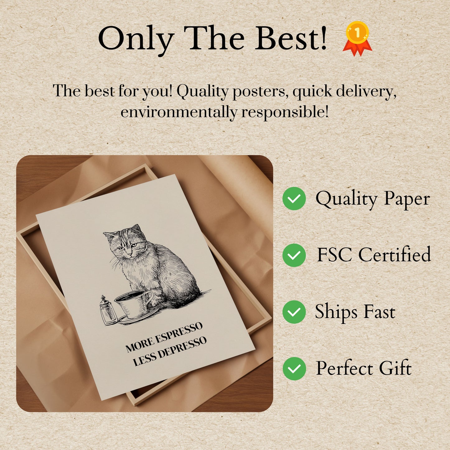 More Espresso Less Depresso Poster