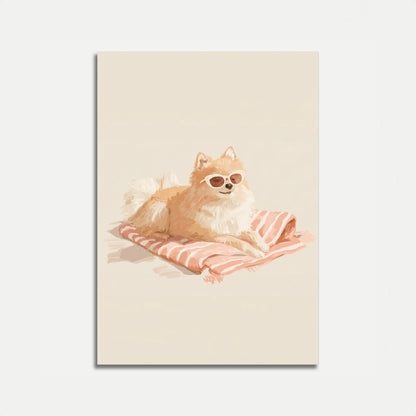Schicke Sonnenbrille Pommern Poster