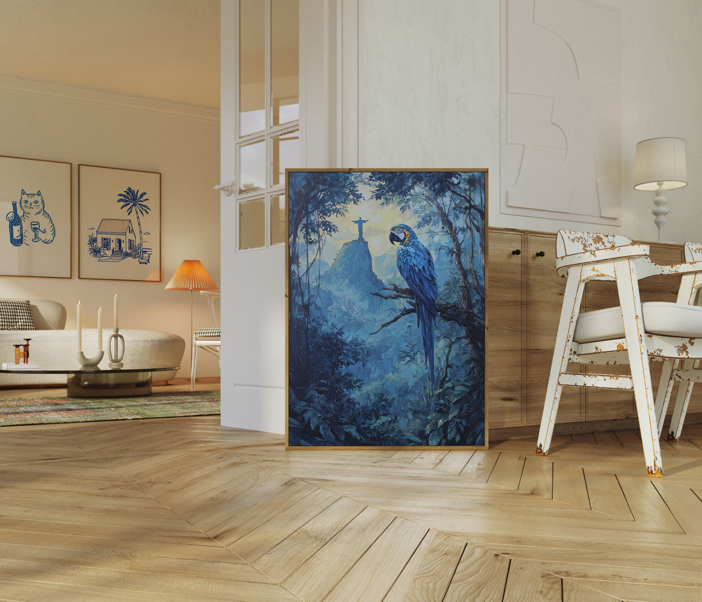 Rio's Blue Parrot Vista Poster
