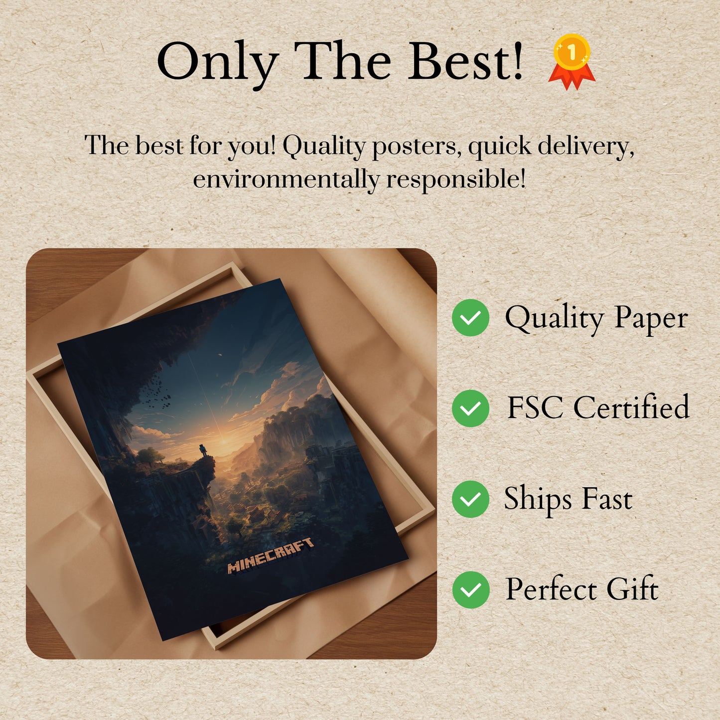 Minecraft Epic Landscape Poster