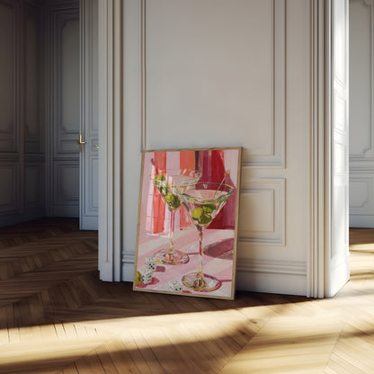 Martini og Terninger Plakat
