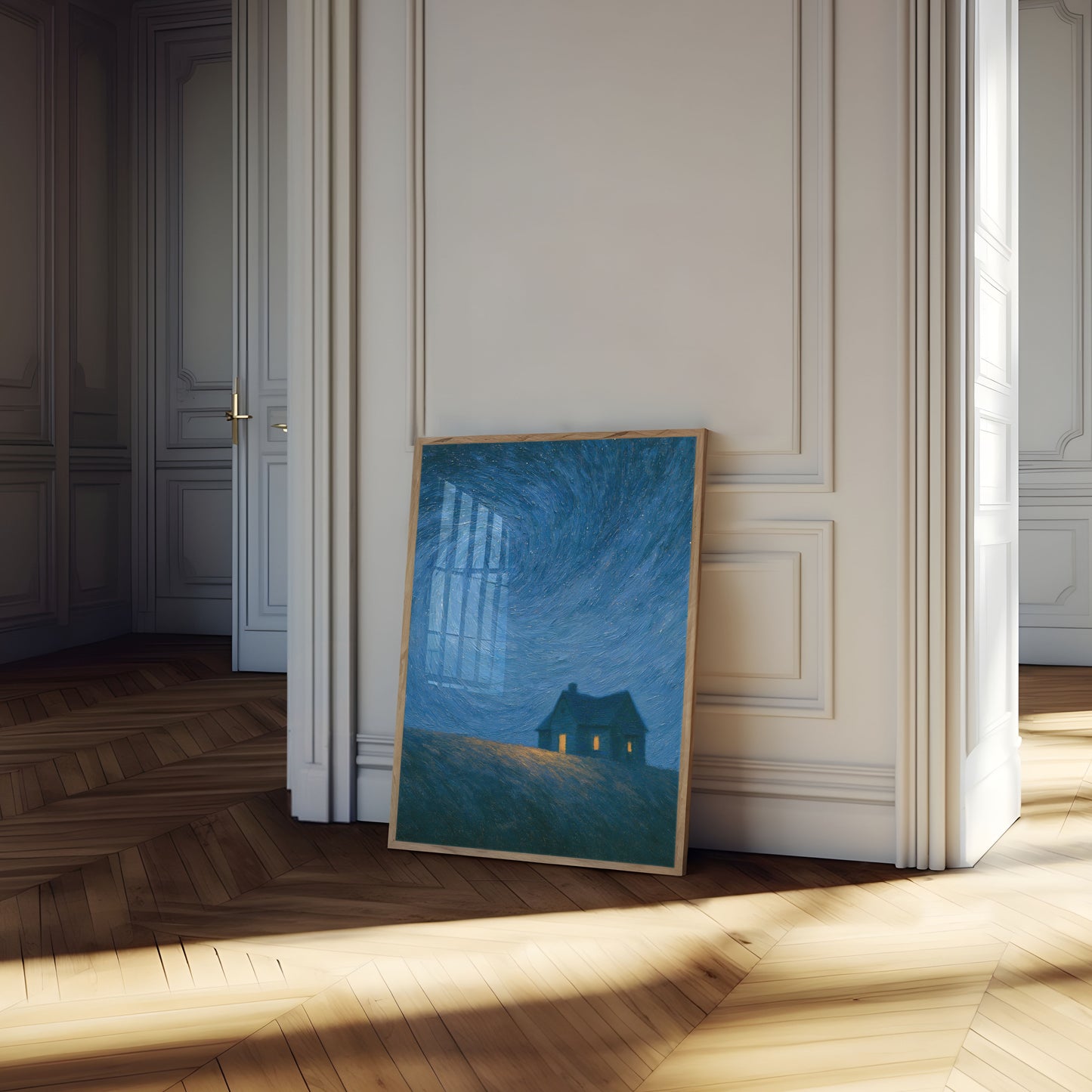 Starry Night House Poster