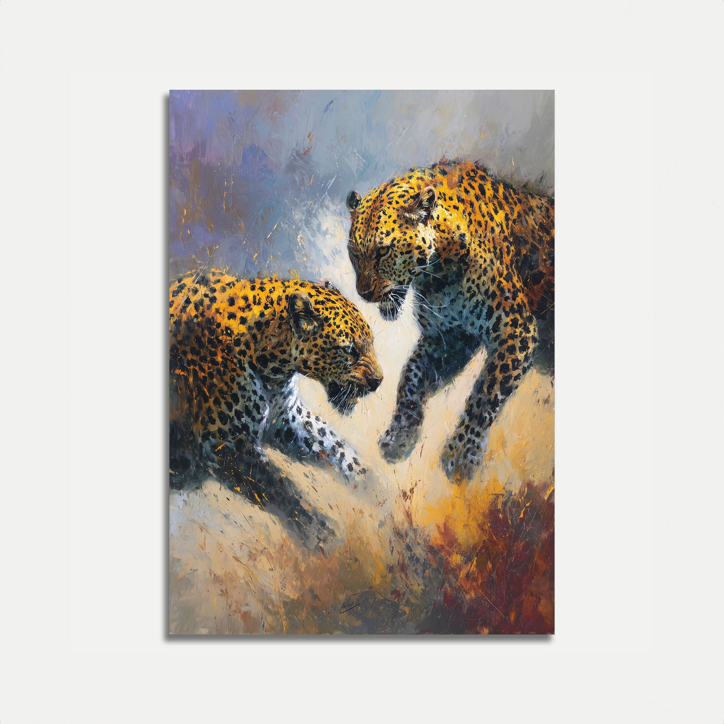 Luipaarden in de Savanne Poster