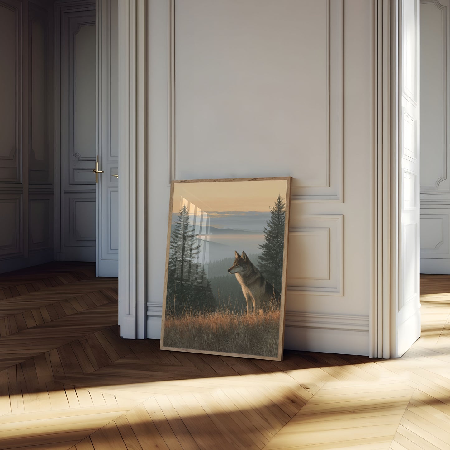 Misty Mountain Wolf Poster