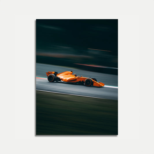 Thundering Orange Speed Demon Poster