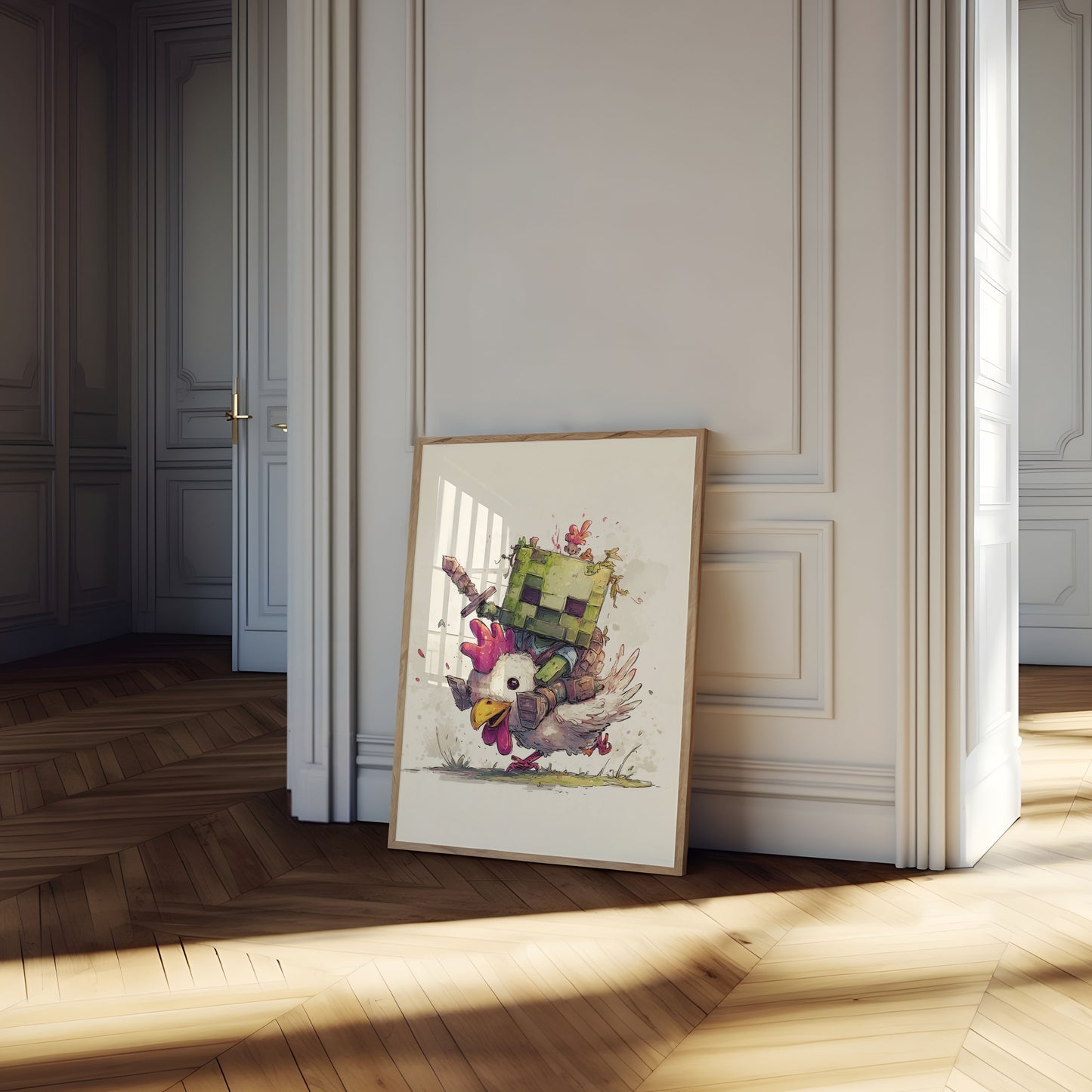 Minecraft Chickenkrijger Poster