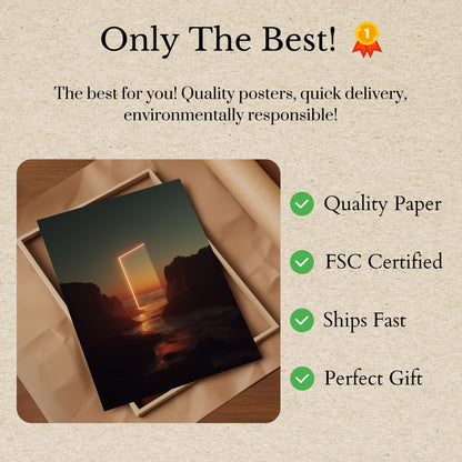 Cartel de Puesta de Sol de la Puerta Dorada