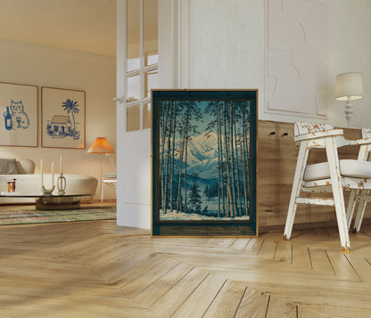 Bamboo Forest Mountain Vista Poster