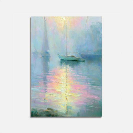 Sailboat at Sunrise Poster