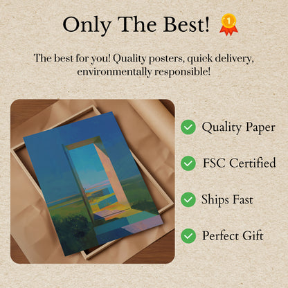 Geometric Landscape Portal Poster