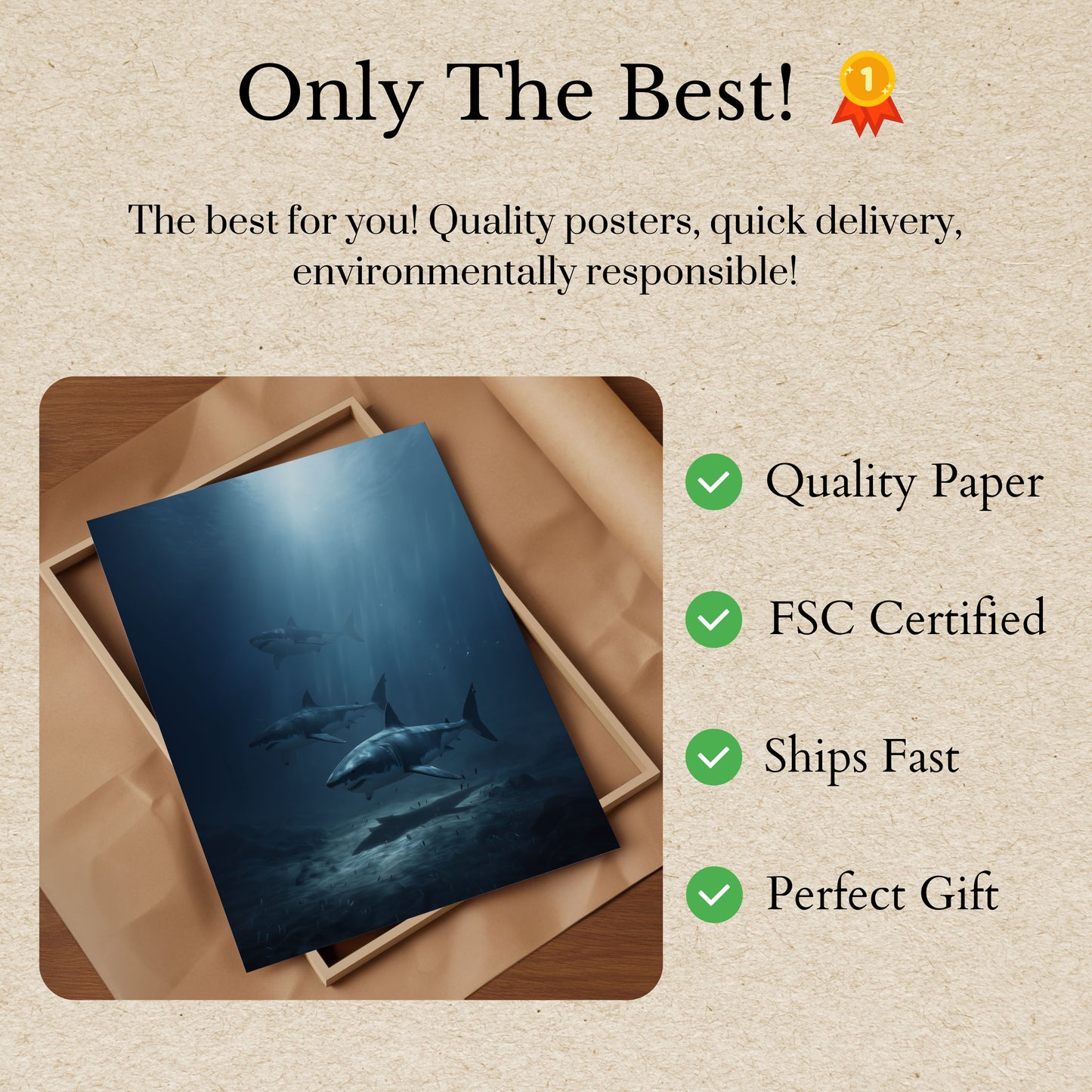 Depths of the Shark Poster