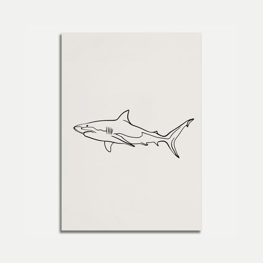 Sleek Shark Silhouette Poster