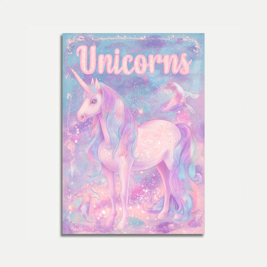 Poster Fantasia Pastello di Unicorno