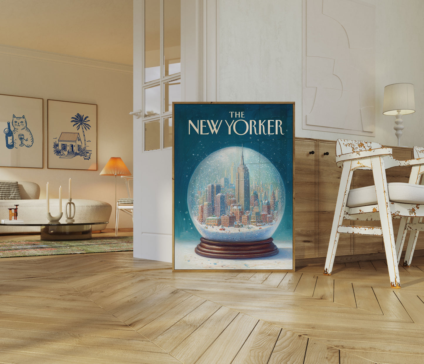 New York Snow Globe City Poster
