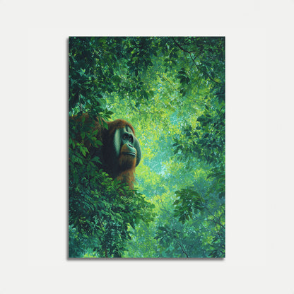 Póster de Orangután en el Dosel de la Selva