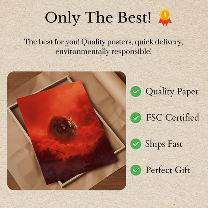 Póster del feroz tigre del infierno