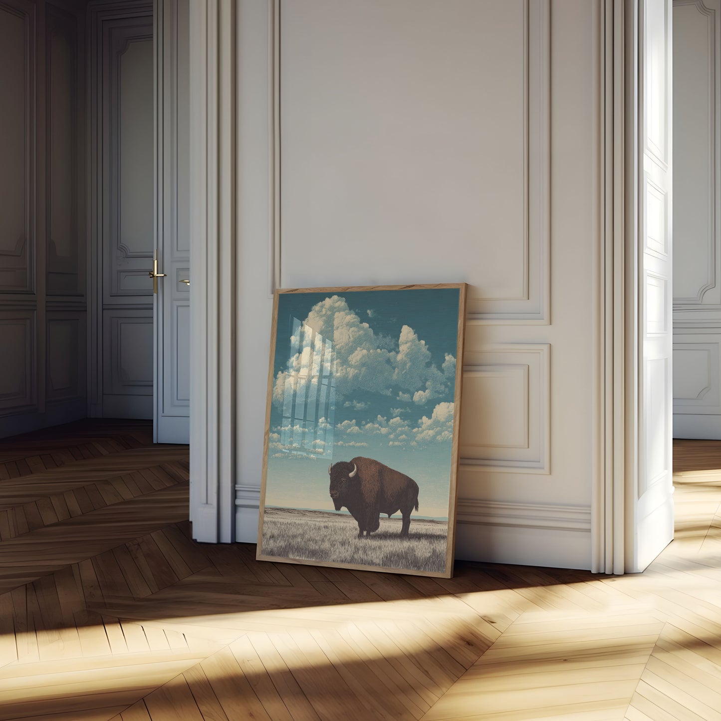 Majestueuze Bizon op de Prairie Poster