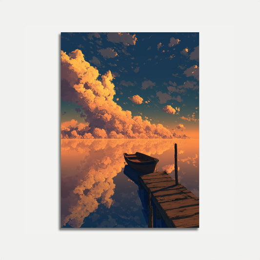 Golden Clouds Solitude Poster