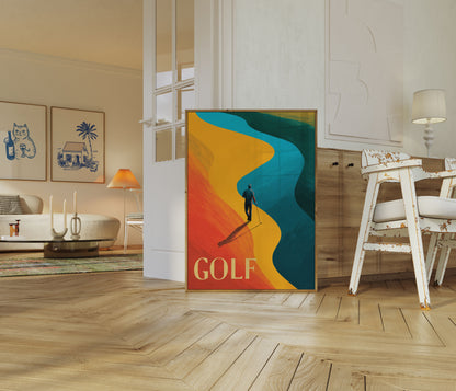 Sunset Golf Journey Poster