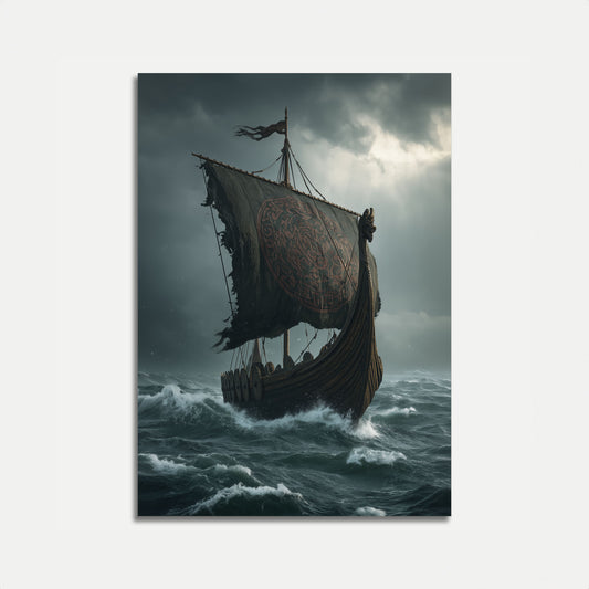 Stormy Viking Voyage Poster