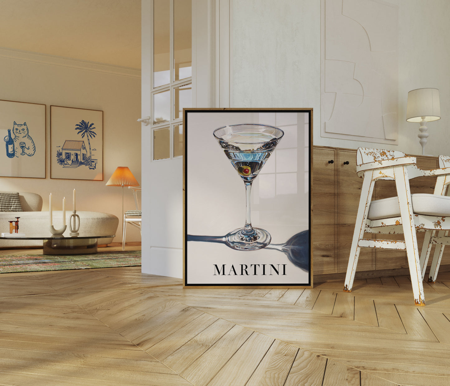 Classic Martini Glass Art Poster