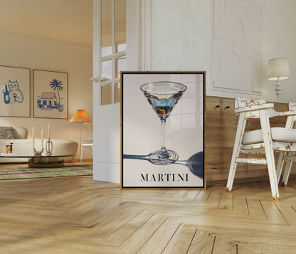 Classic Martini Glass Art Poster