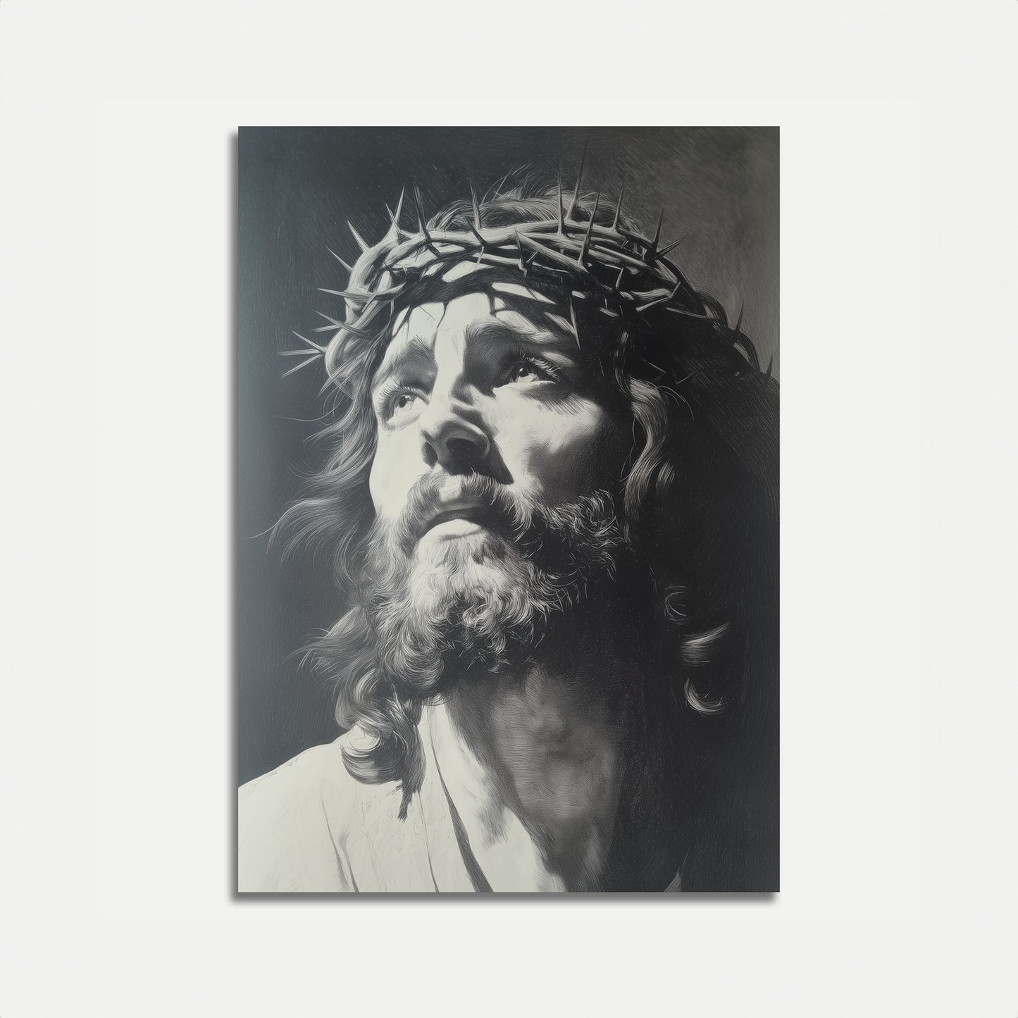 Póster devocional sobre el sufrimiento divino
