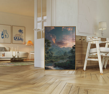 Ancient Volcanic Landscape Poster