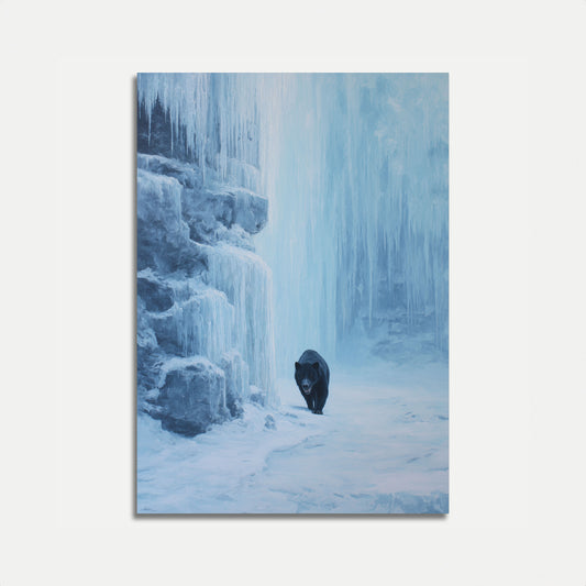 Pôster do Urso Negro no Cânion Congelado