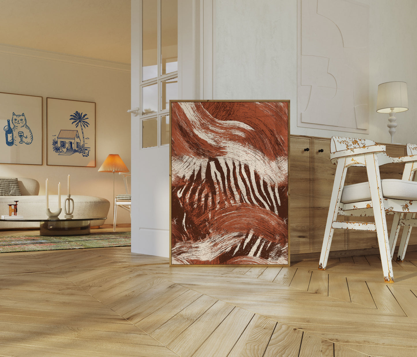 Abstract Zebra Stripes Poster