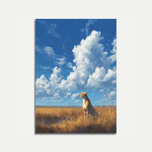 Majestic Cheetah Prairie Poster