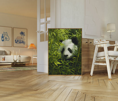 Gentle Panda Bamboo Forest Poster