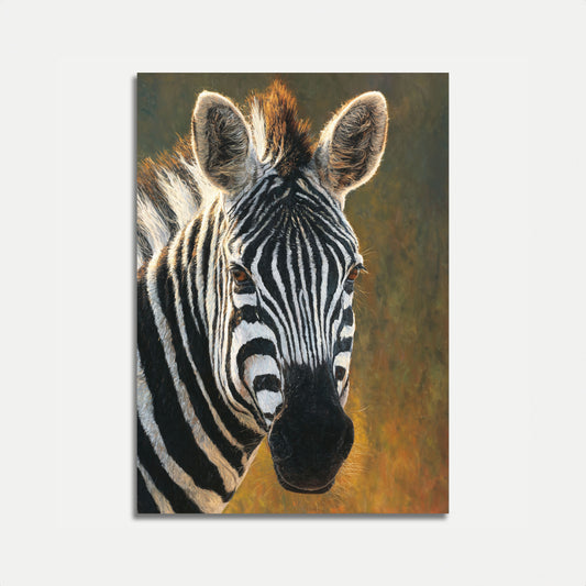 Majestic Zebra Portrait Poster