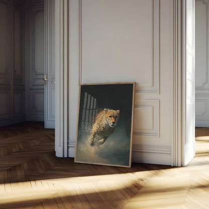 Fierce Cheetah Running Poster