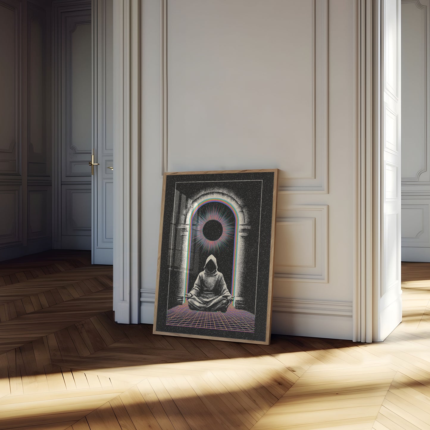 Cartel de Iluminación de Meditación Cósmica