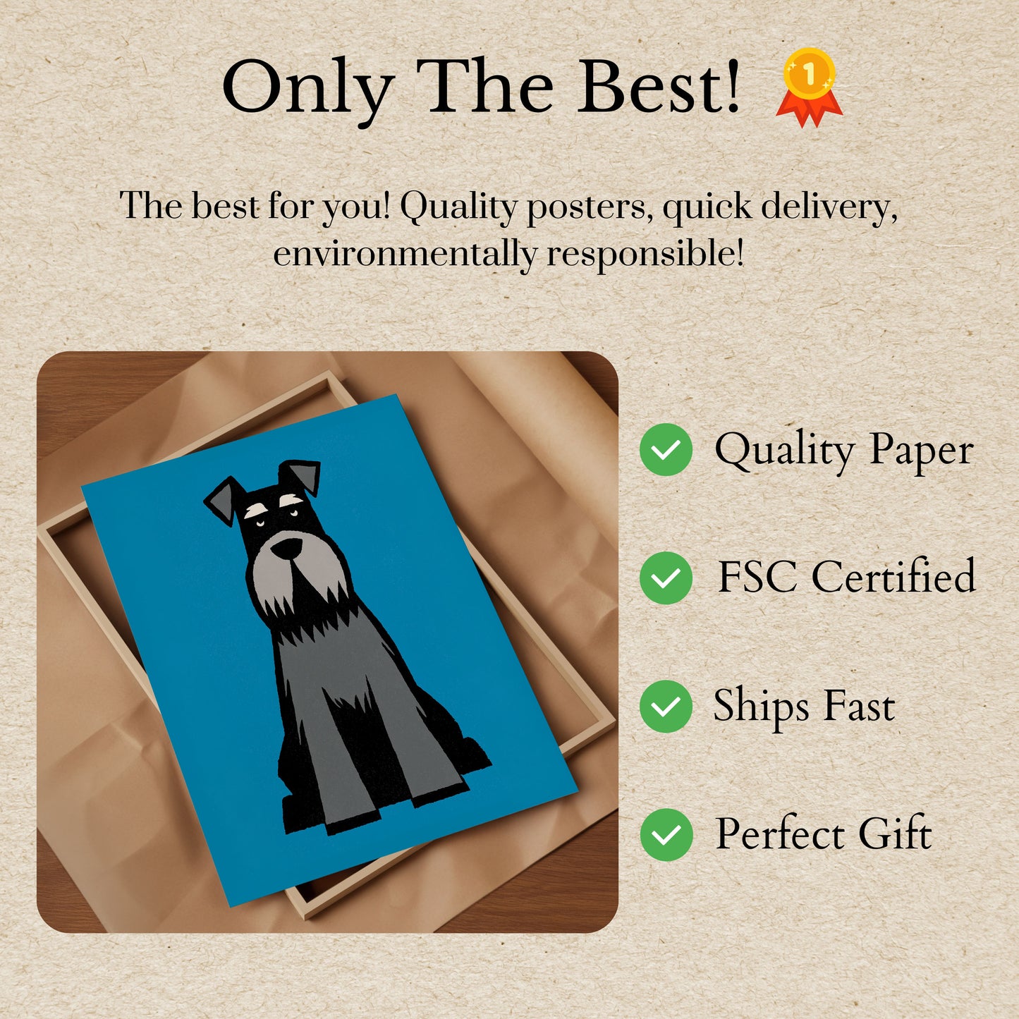 Stylish Schnauzer Dog Poster