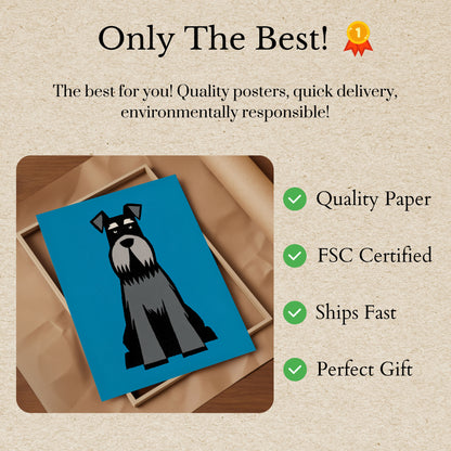 Stylish Schnauzer Dog Poster