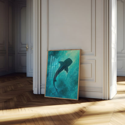 Whale Shark in Turquoise Waters Poster