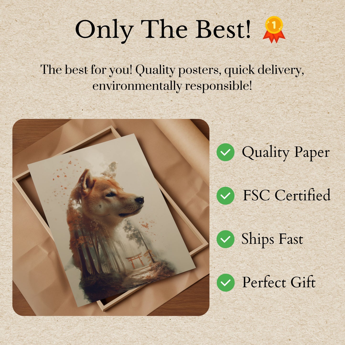 Mystic Shiba Forest Poster