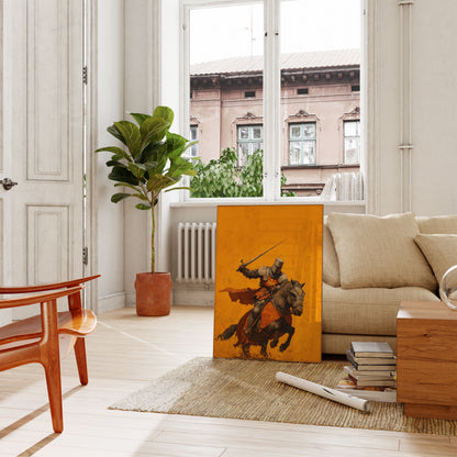 Medieval Crusader Knight Battle Poster