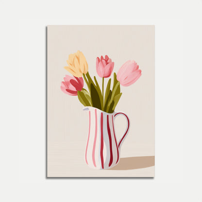 Tulipani in Vaso Rigato Poster